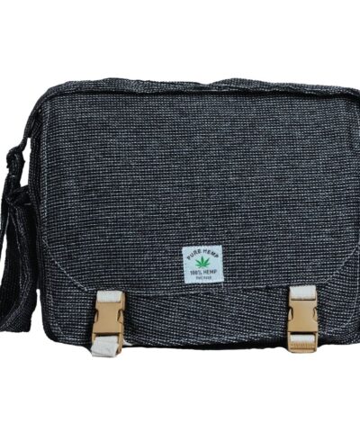 Ultimate Hemp Laptop Bag | Perfect Organic Ecofriendly Unisex Office and Travel Bag Daily (Black)