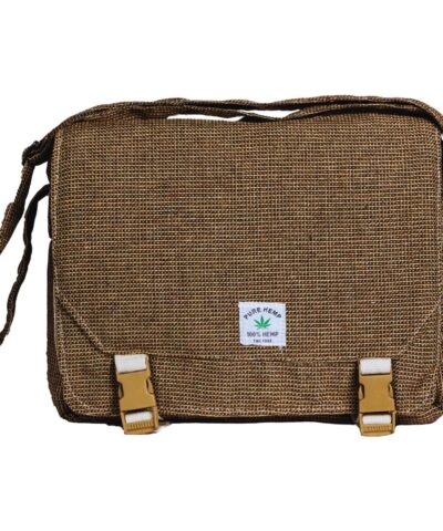 Ultimate Hemp Laptop Bag | Perfect Organic Ecofriendly Unisex Office and Travel Bag Daily (Brown)