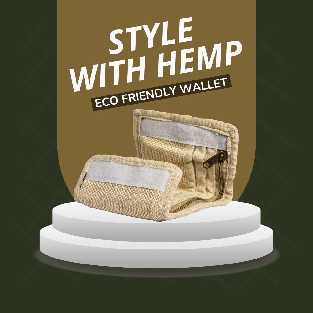 Unisex Hemp Wallet Eco-Friendly Handloom Cotton Trifold Wallet | Slim & Stylish Sustainable Purse - Image 3