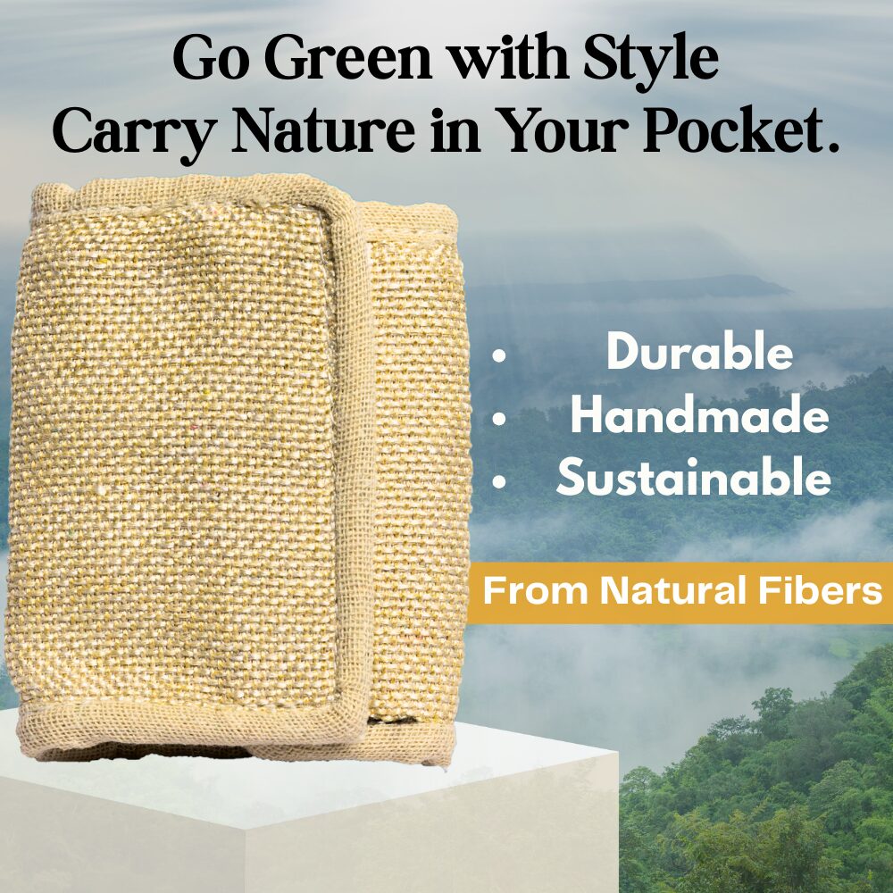 Unisex Hemp Wallet Eco-Friendly Handloom Cotton Trifold Wallet | Slim & Stylish Sustainable Purse - Image 4