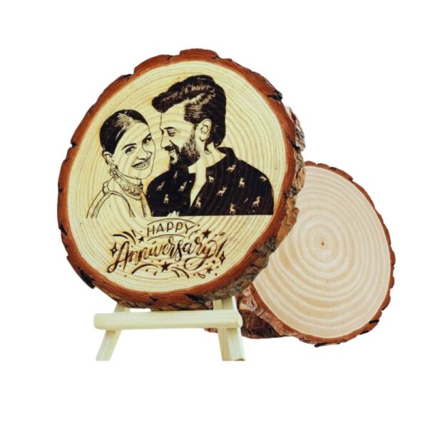 Personalized Wooden Slice Photo Frame with Stand | Custom Engraved Name & Photo - NatureXpress - Image 6