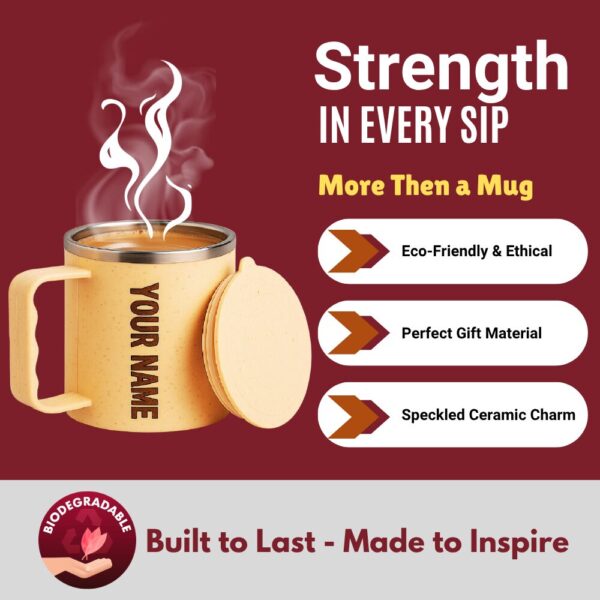 Customized Coffee Mug 250ml – Eco-Friendly Premium Insulated Coffee & Tea Mug with Lid – NatureXpress - Image 5