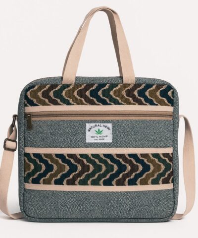 Ultimate Hemp Laptop Bag for Men & Women | Perfect Eco-Friendly 18-Inch Office Messenger Bag (Black)