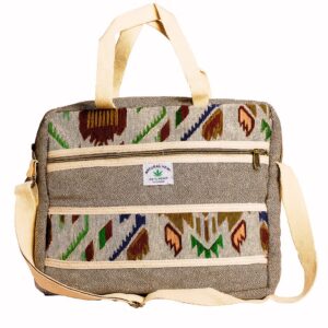 Ultimate Hemp Laptop Bag for Men & Women | Perfect Eco-Friendly 18-Inch Office Messenger Bag (Grey)