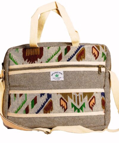 Ultimate Hemp Laptop Bag for Men & Women | Perfect Eco-Friendly 18-Inch Office Messenger Bag (Grey)