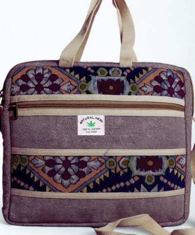 Ultimate Hemp Laptop Bag for Men & Women | Perfect Eco-Friendly 18-Inch Office Messenger Bag (Mehroon)