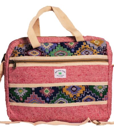 Ultimate Hemp Laptop Bag for Men & Women | Perfect Eco-Friendly 18-Inch Office Messenger Bag (Red)