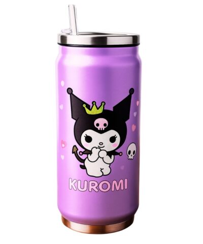 Kuromi Travel Tumblers With Straw & Custom Name Options | Leakproof, Stylish Gifting Can-Style Tumbler