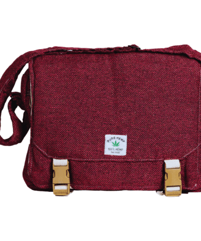 Ultimate Hemp Laptop Bag | Perfect Organic Ecofriendly Unisex Office and Travel Bag Daily (Red)