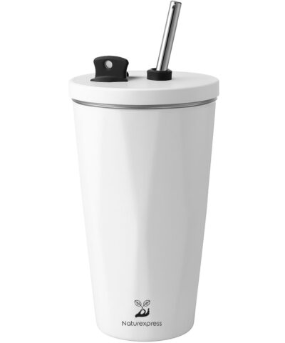 Tumbler With Straw | Leakproof Stainless Steel Vacuum Flasks for Hot & Cold Drinks