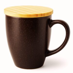 Sip sustainably with our 300ml eco-friendly coffee fiber mug! Features a customized bamboo lid. A perfect personalized eco mug for your daily brew.
